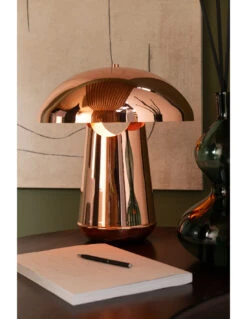 Lampe De Table En Métal Cuivre Champignon -Magasin De Meubles De Qualité lampe de table en metal cuivre champignon 3