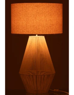 Lampe De Table En Métal/papier Blanc -Magasin De Meubles De Qualité lampe de table en metalpapier blanc 2