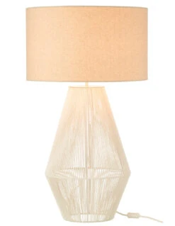 Lampe De Table En Métal/papier Blanc