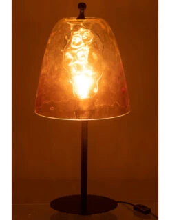 Lampe De Table En Verre Jaune Océane -Magasin De Meubles De Qualité lampe de table en verre jaune oceane 2