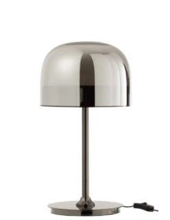 Lampe De Table En Verre/métal/argent