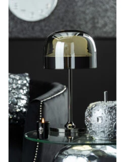 Lampe De Table En Verre/métal/argent -Magasin De Meubles De Qualité lampe de table en verremetalargent 6