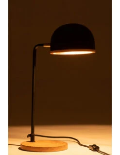 Lampe De Table Evy En Fer/bois Noir/naturel -Magasin De Meubles De Qualité lampe de table evy en ferbois noirnaturel 2