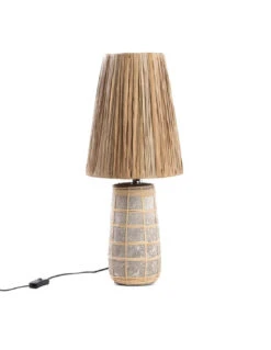 Lampe De Table Naxos - Gris Béton Naturel