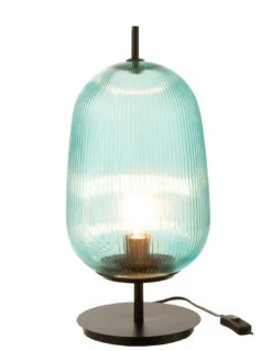 Magasin De Meubles De Qualité -Magasin De Meubles De Qualité lampe de table oasis en verre bleu grand 1