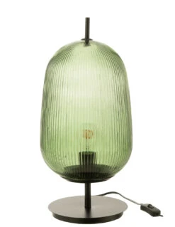 Lampe De Table Oasis En Verre Vert Grand
