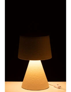 Lampe De Table Petite Abat-jour En Grès Beige -Magasin De Meubles De Qualité lampe de table petite abat jour en gres beige 2