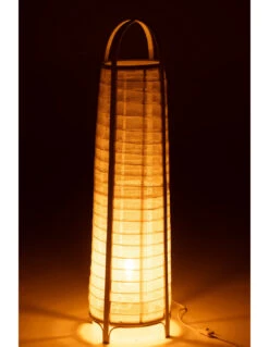 Lampe En Coton/bambou Blanc -Magasin De Meubles De Qualité lampe en cotonbambou blanc 2