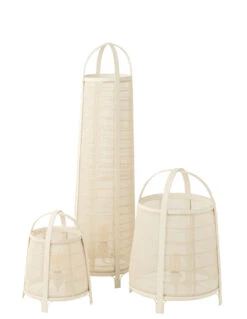 Lampe En Coton/bambou Blanc -Magasin De Meubles De Qualité lampe en cotonbambou blanc 4