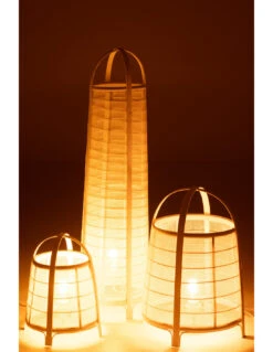 Lampe En Coton/bambou Blanc -Magasin De Meubles De Qualité lampe en cotonbambou blanc 5