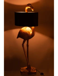 Lampe Flamant Poly Or/Noir -Magasin De Meubles De Qualité lampe flamant poly ornoir 2