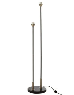 Lampe Sur Pied Base Bollie En Acier/marbre Noir