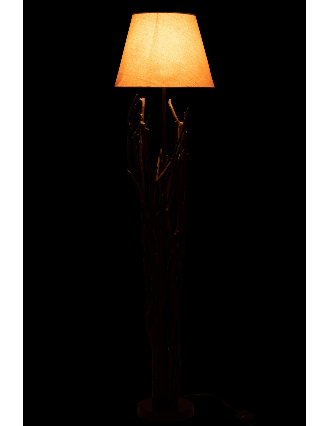 Lampe Sur Pied En Bois De Châtaignier Noir 3 Lampe Sur Pied En Bois De Châtaignier Noir – Image 3