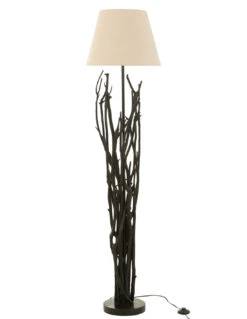 Lampe Sur Pied En Bois De Châtaignier Noir