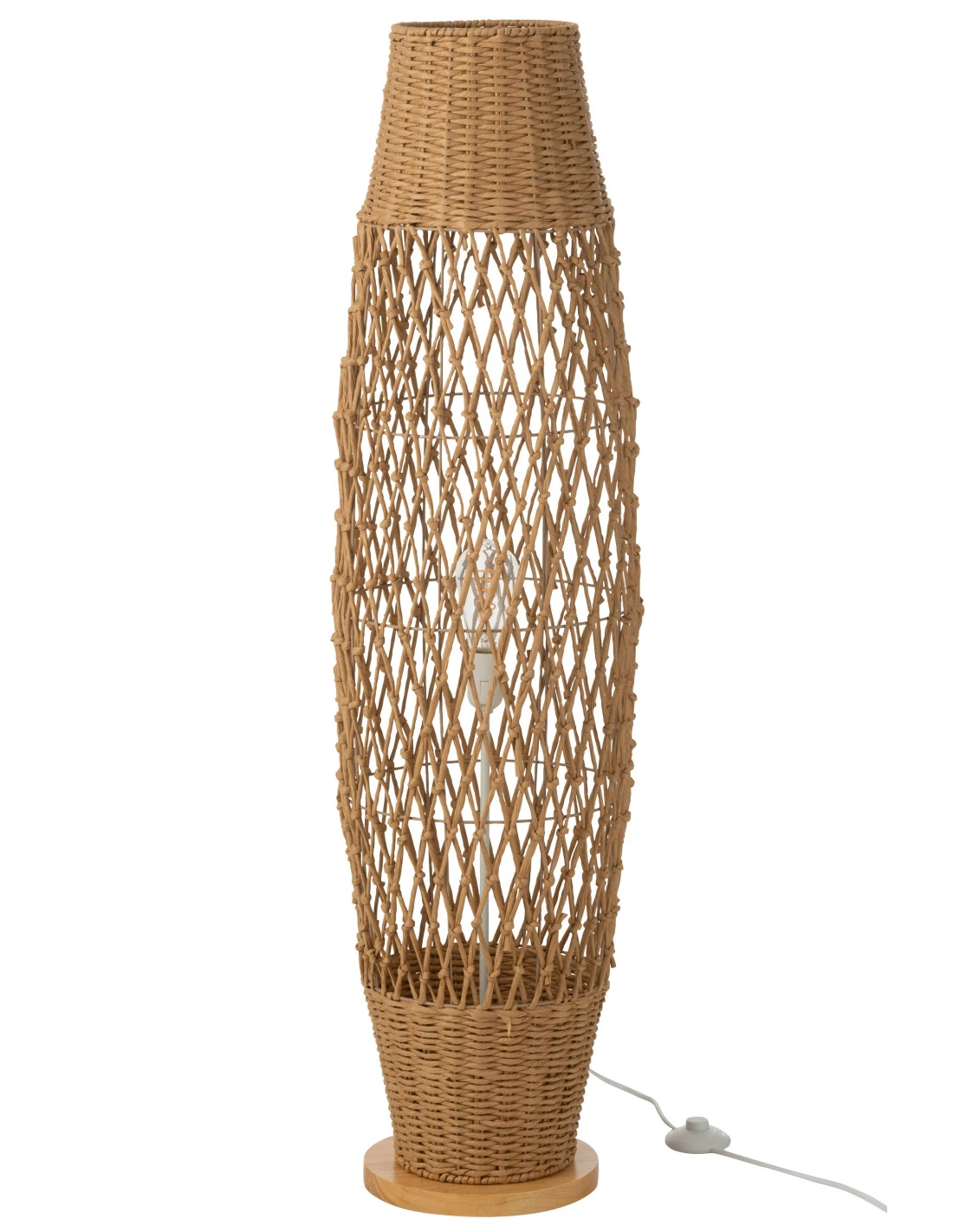 Lampe Sur Pied En Métal Tressé Naturel Foncé 1 Lampe Sur Pied En Métal Tressé Naturel Foncé