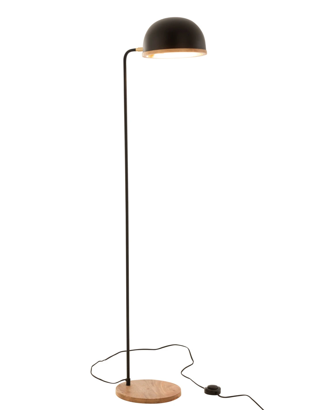 Lampe Sur Pied Evy En Fer/bois Noir/naturel 2 Lampe Sur Pied Evy En Fer/bois Noir/naturel – Image 2