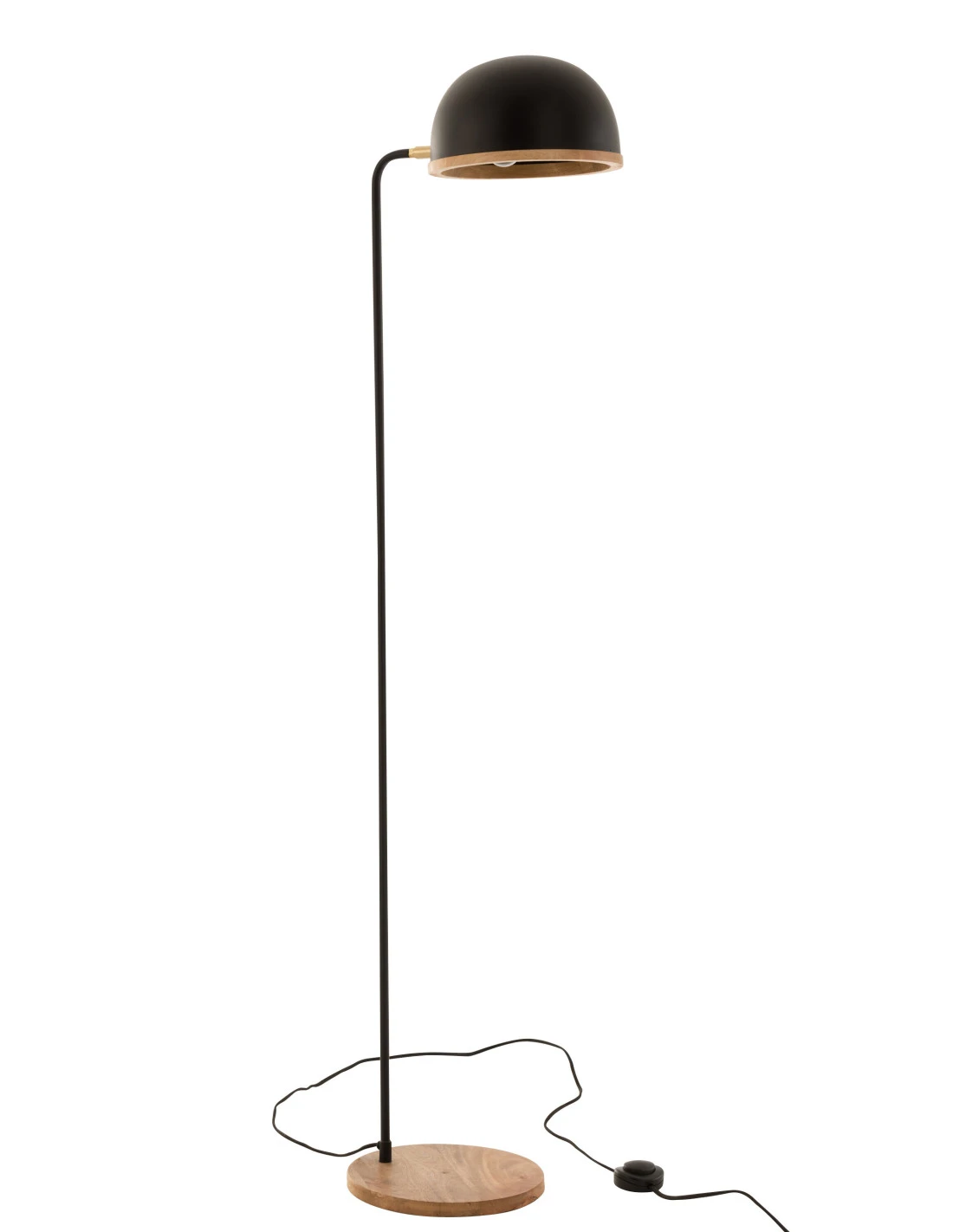 Lampe Sur Pied Evy En Fer/bois Noir/naturel 1 Lampe Sur Pied Evy En Fer/bois Noir/naturel
