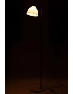 Lampe Sur Pied Magali En Acier/verre Blanc -Magasin De Meubles De Qualité lampe sur pied magali en acierverre blanc 2