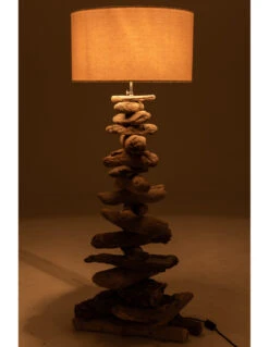 Lampe+Abat-jour Bois Flotté Naturel/Beige Moyen -Magasin De Meubles De Qualité lampeabat jour bois flotte naturelbeige moyen 2