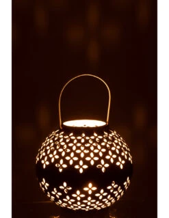 Lanterne Boule En Fer Perforé Noir 5 Lanterne Boule En Fer Perforé Noir -Magasin De Meubles De Qualité lantern ball perforated ir bl 2