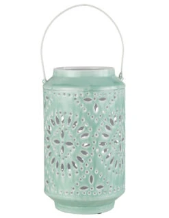 Lanterne En Fer Perforé Bleu De Haute Performance