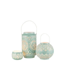 Lanterne En Fer Perforé Bleu De Haute Performance 10 Lanterne En Fer Perforé Bleu De Haute Performance -Magasin De Meubles De Qualité lantern high perforated ir blu lanterne haute perforee ir blu 4