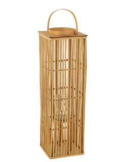 Lanterne En Bambou Naturel Long