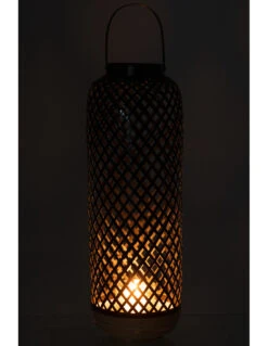 Lanterne En Bambou Noir Grande Evi -Magasin De Meubles De Qualité lanterne en bambou noir grande evi 2