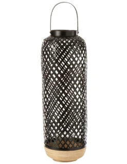 Lanterne En Bambou Noir Grande Evi