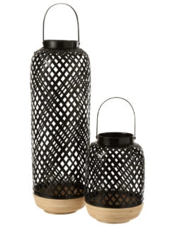 Lanterne En Bambou Noir Grande Evi -Magasin De Meubles De Qualité lanterne en bambou noir grande evi 3