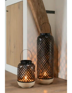Lanterne En Bambou Noir Grande Evi -Magasin De Meubles De Qualité lanterne en bambou noir grande evi 6