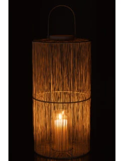 Lanterne En Métal Blanc Mat Grande -Magasin De Meubles De Qualité lanterne en metal blanc mat grande 2