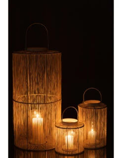 Lanterne En Métal Blanc Mat Grande -Magasin De Meubles De Qualité lanterne en metal blanc mat grande 5