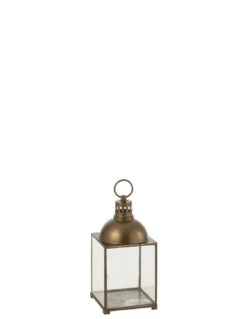 Lanterne Hagrid En Verre/fer Bronze S