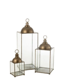 Lanterne Hagrid En Verre/fer Bronze L -Magasin De Meubles De Qualité lanterne hagrid verre fer 3