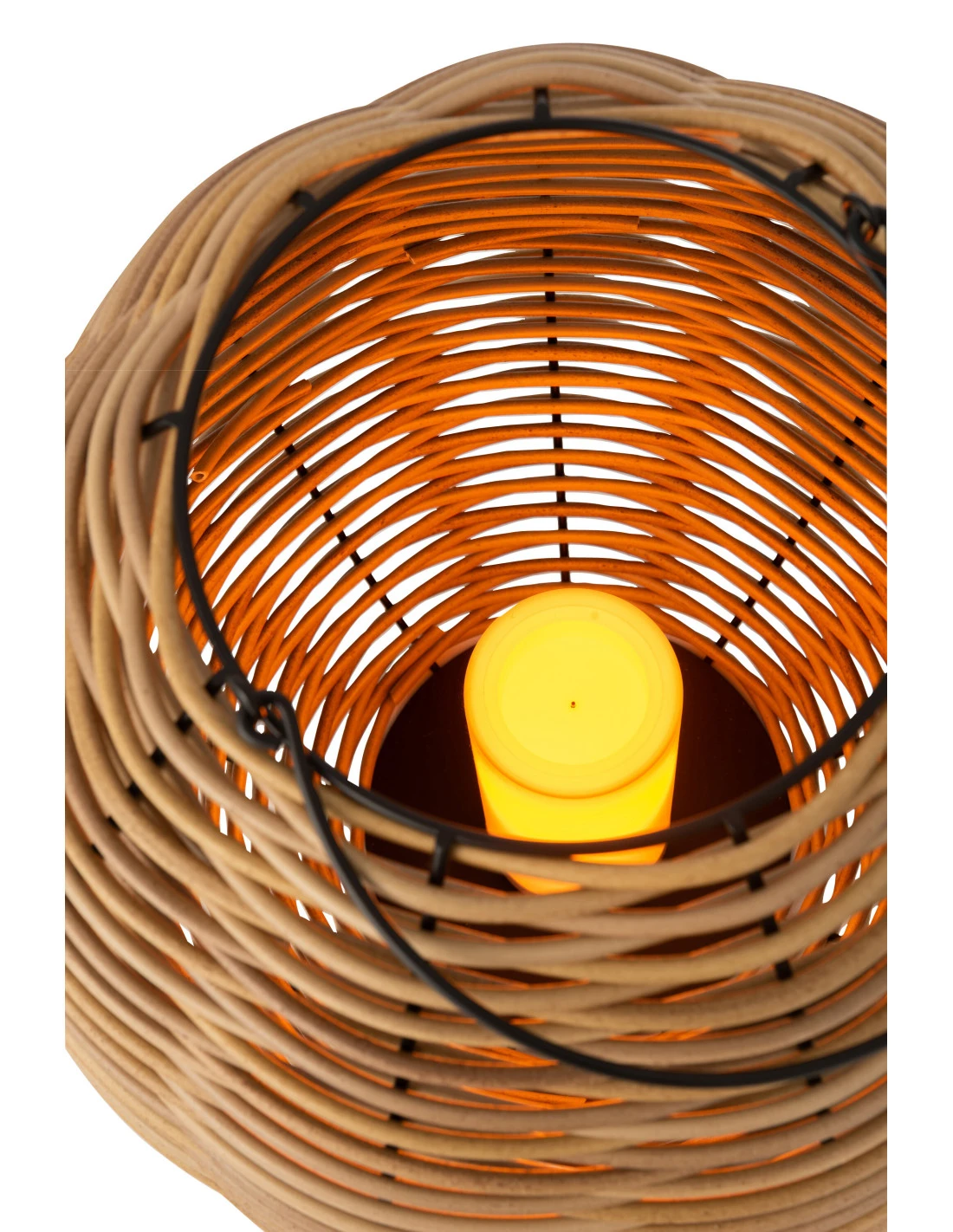 Lanterne Tissée En Plastique Naturel Avec LED De Petite Taille 5 Lanterne Tissée En Plastique Naturel Avec LED De Petite Taille – Image 5