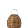 Lanterne Tissée En Plastique Naturel à LED De Taille Moyenne