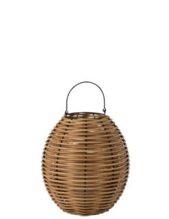 Lanterne Tissée En Plastique Naturel à LED De Taille Moyenne