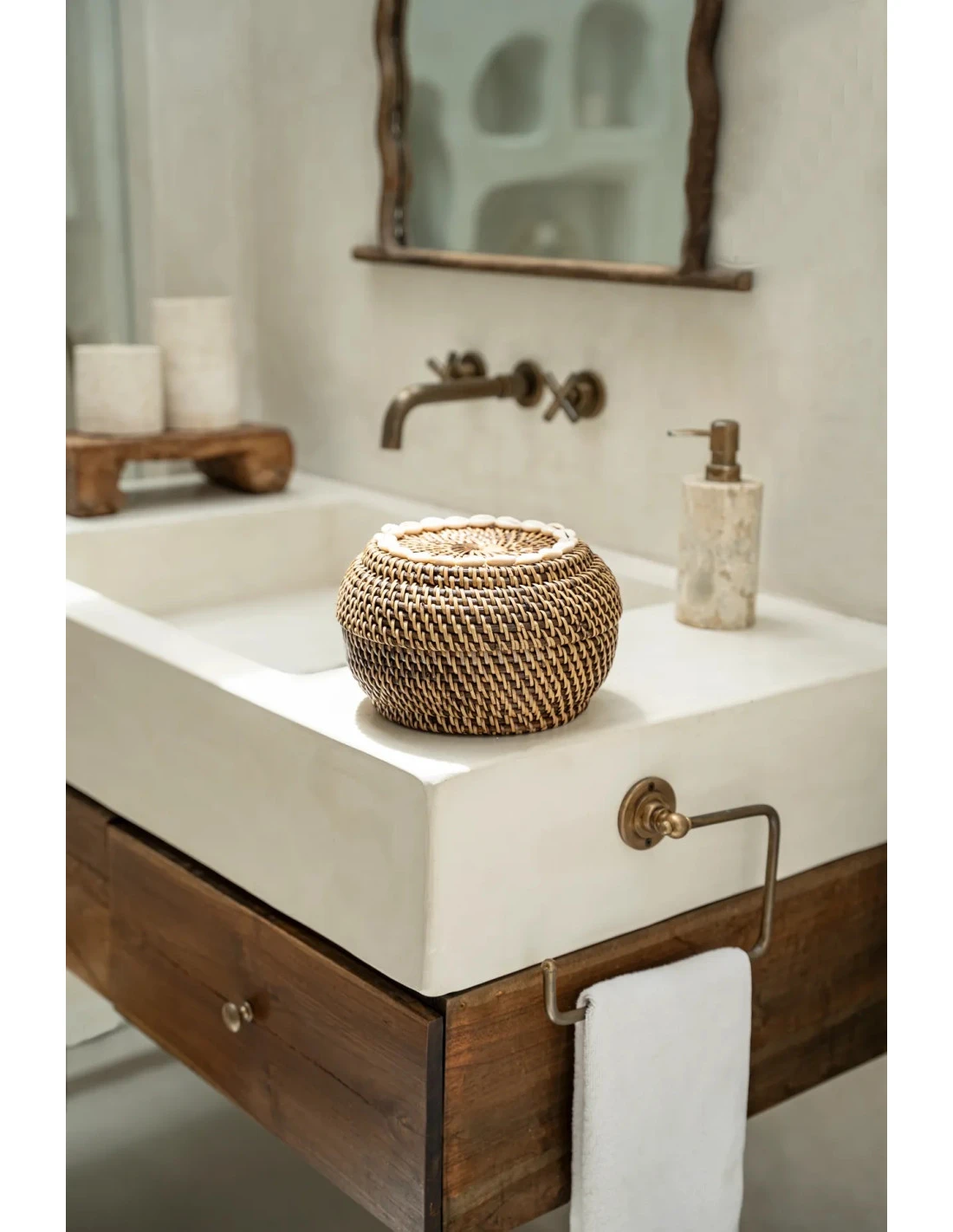 Le Panier Colonial Peek-a-Boo - Naturel Marron - S 2 Le Panier Colonial Peek-a-Boo - Naturel Marron - S – Image 2