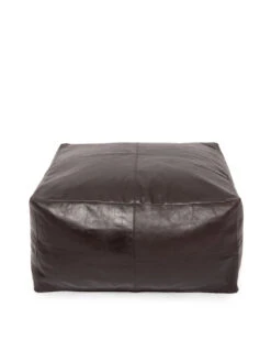 Le Pouf Cuir - Chocolat