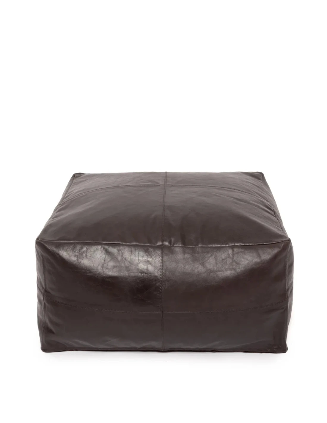 Le Pouf Cuir - Chocolat 1 Le Pouf Cuir - Chocolat