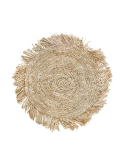 Le Set De Table Fringe Raffia - Rond - Naturel