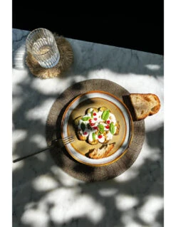 Le Set De Table Perlé - Or -Magasin De Meubles De Qualité le set de table perle or 3