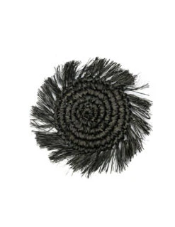 Le Sous-Verre Fringe Raffia - Noir