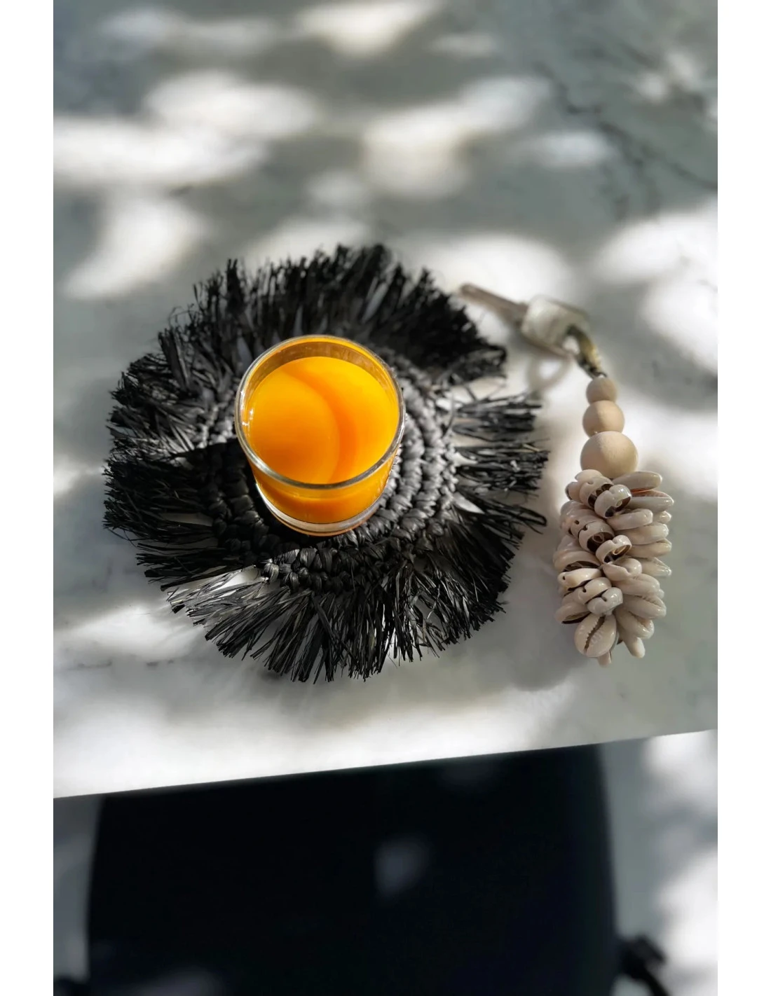 Le Sous-Verre Fringe Raffia - Noir 7 Le Sous-Verre Fringe Raffia - Noir – Image 7