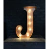 Lettre Lumineuse Métal "J" Couleur Rouille