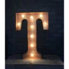 Lettre Lumineuse Métal "T" Couleur Rouille