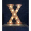Lettre Lumineuse Métal "X" Couleur Rouille