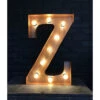 Lettre Lumineuse Métal "Z" Couleur Rouille
