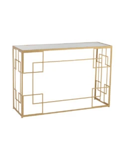 Lignes De Console Métal/Verre Or